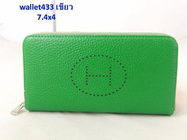 กระเป๋าสตางค์ Hermes งานดีมาใหม่   สีเขียว
