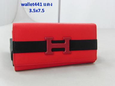 กระเป๋าสตางค์ Hermes ตัว H สีเเดง