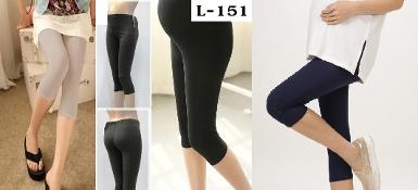 เลคกิ้งคนท้องแฟชั่น ขาห้าส่วน ใส่สบาย เนื้อผ้าดี ยืดได้เยอะค่ะ L-151